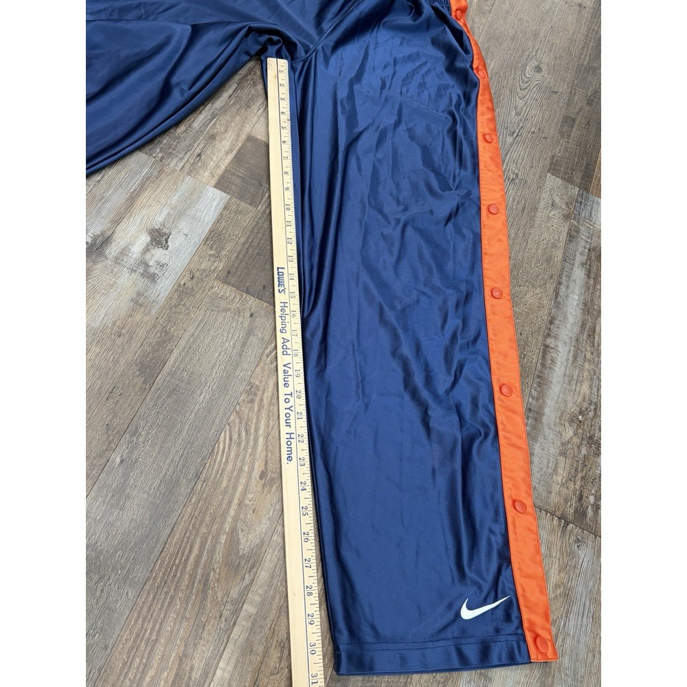 Vintage Nike Mens Dazzle Pants Tearaway Breakaway Snap Basketball Blue Orange M - Picture 5 of 6
